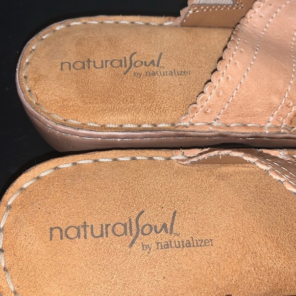 NWOT Natural Soul by Naturalizer. Size 8.5. Sandals.  Leather.  Calico. - Picture 7 of 8